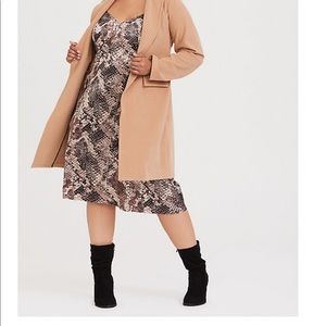 Snake print slip dress